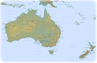 Mapa Australia fisico