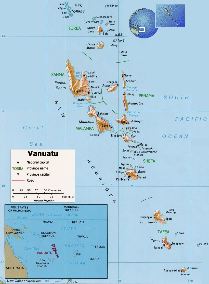 Vanuatu map