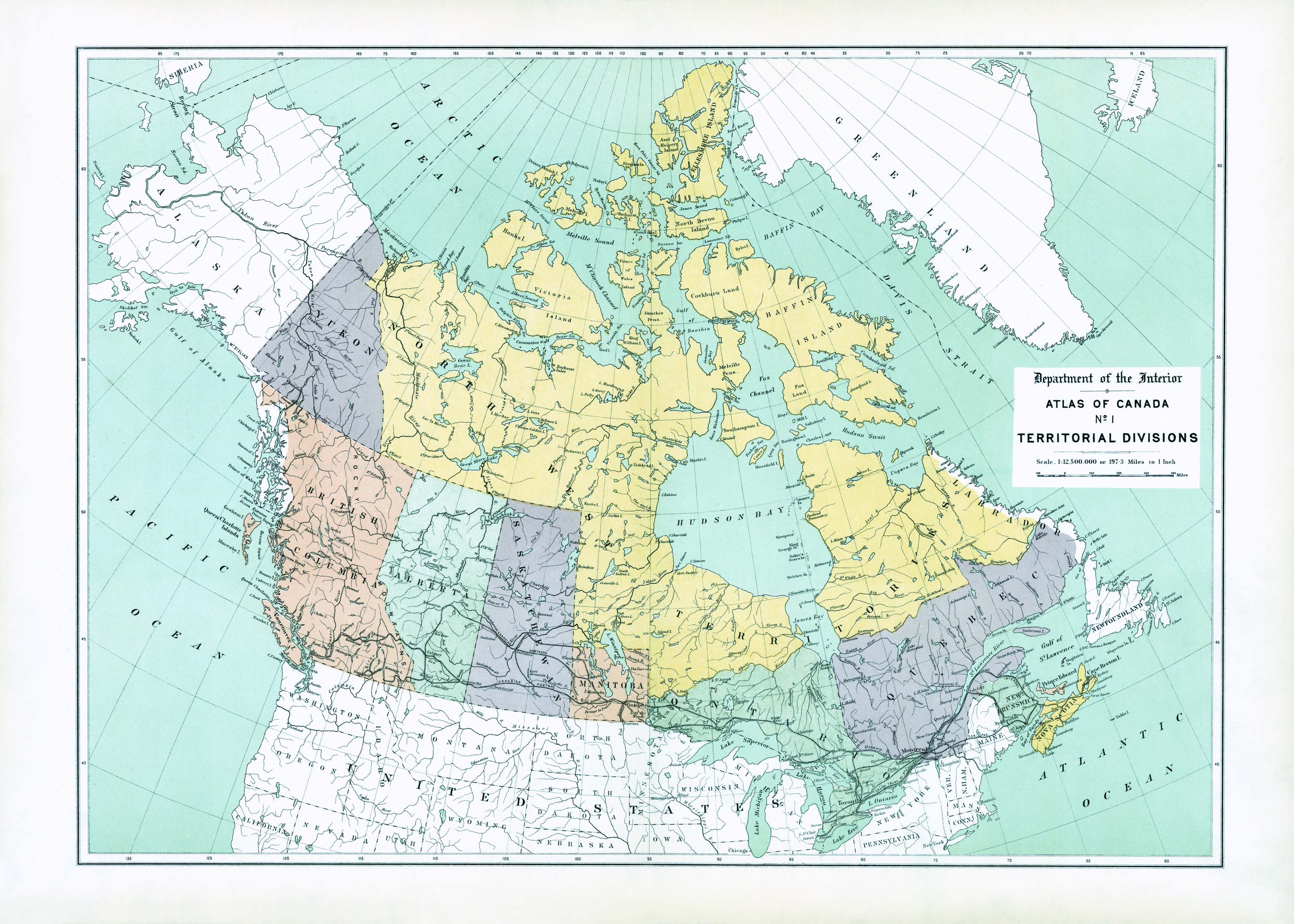 Canada Mapa antigo