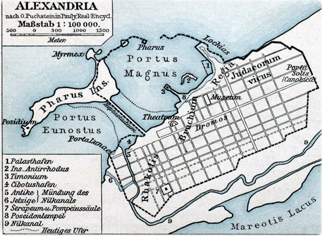 Mapa antigo Alexandria