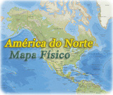 America Norte mapa fisico