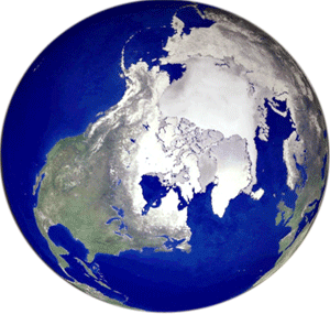Globo e a Região do Ártico
