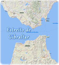 Mapa Estreito Gibraltar
