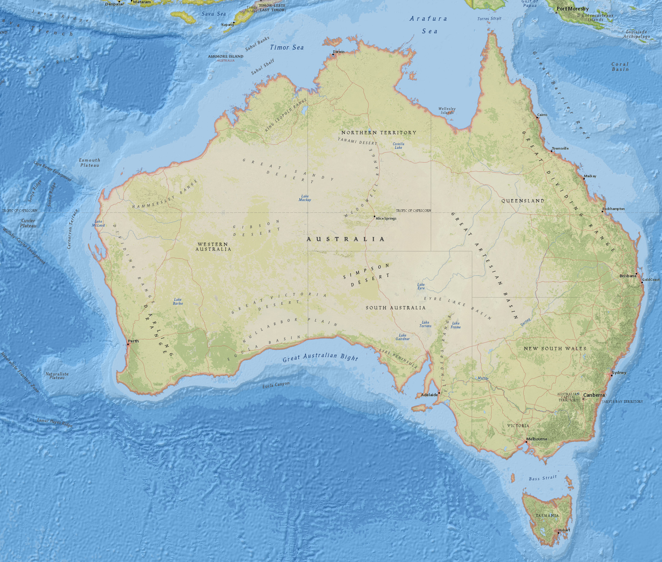 Mapa Australia