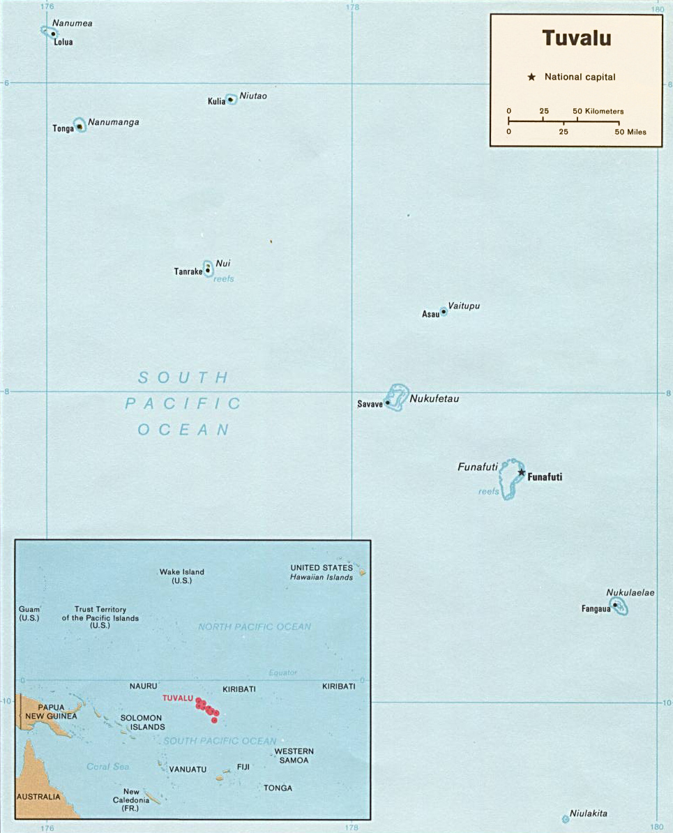 Mapa Tuvalu