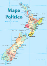 Mapa politico Nova Zelandia